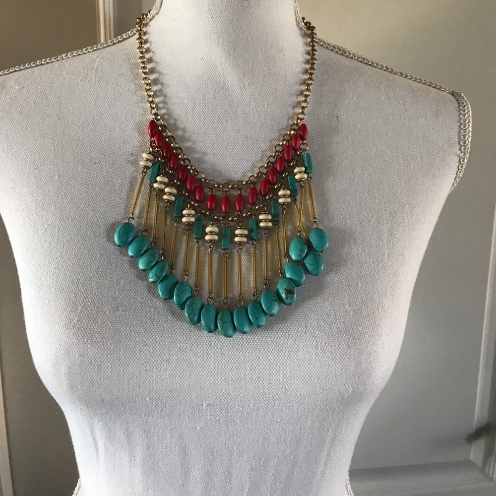 Turquoise beaded necklace