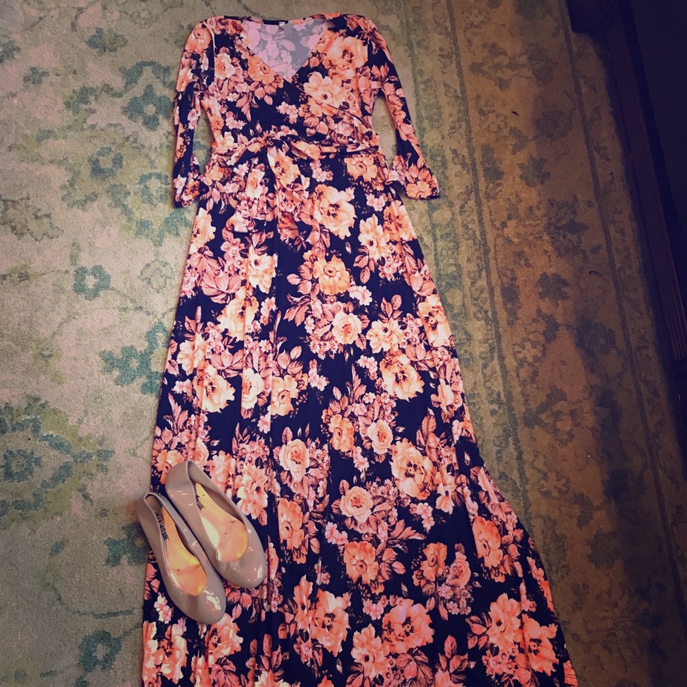 Pinkblush Maternity/Nursing Maxi Dress