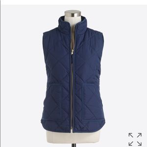 Jcrew navy puffer vest