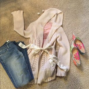 Rebecca Taylor embellished hood cardigan