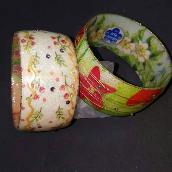 Iris Design sparkling bangles ladybug flowers xmas - Picture 3 of 4