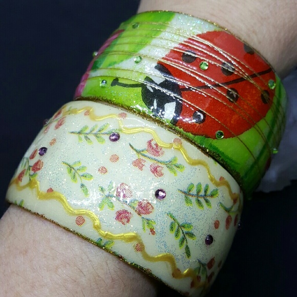 Iris Design sparkling bangles ladybug flowers xmas - Picture 4 of 4