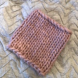 Blush funnel neck scarf