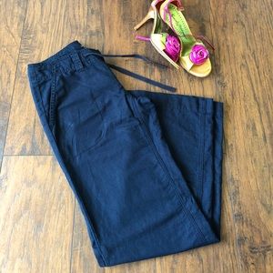 Gap Wide Leg Hip Slung Fit Linen Pants sz 4