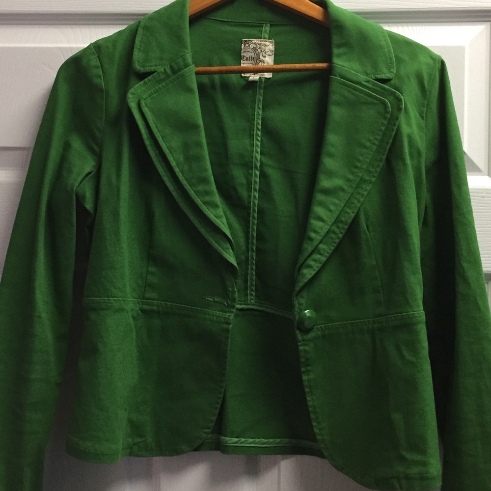 Tulle green jacket/blazer size large