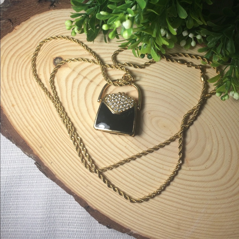 Swarovski Signed Purse Locket