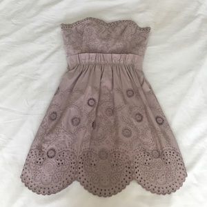 BCBGMaxAzria Strapless Lace Dress