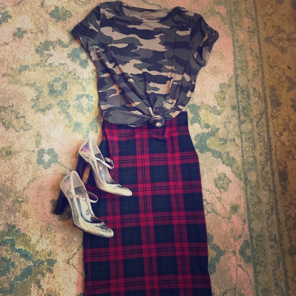Topshop Plaid Skirt