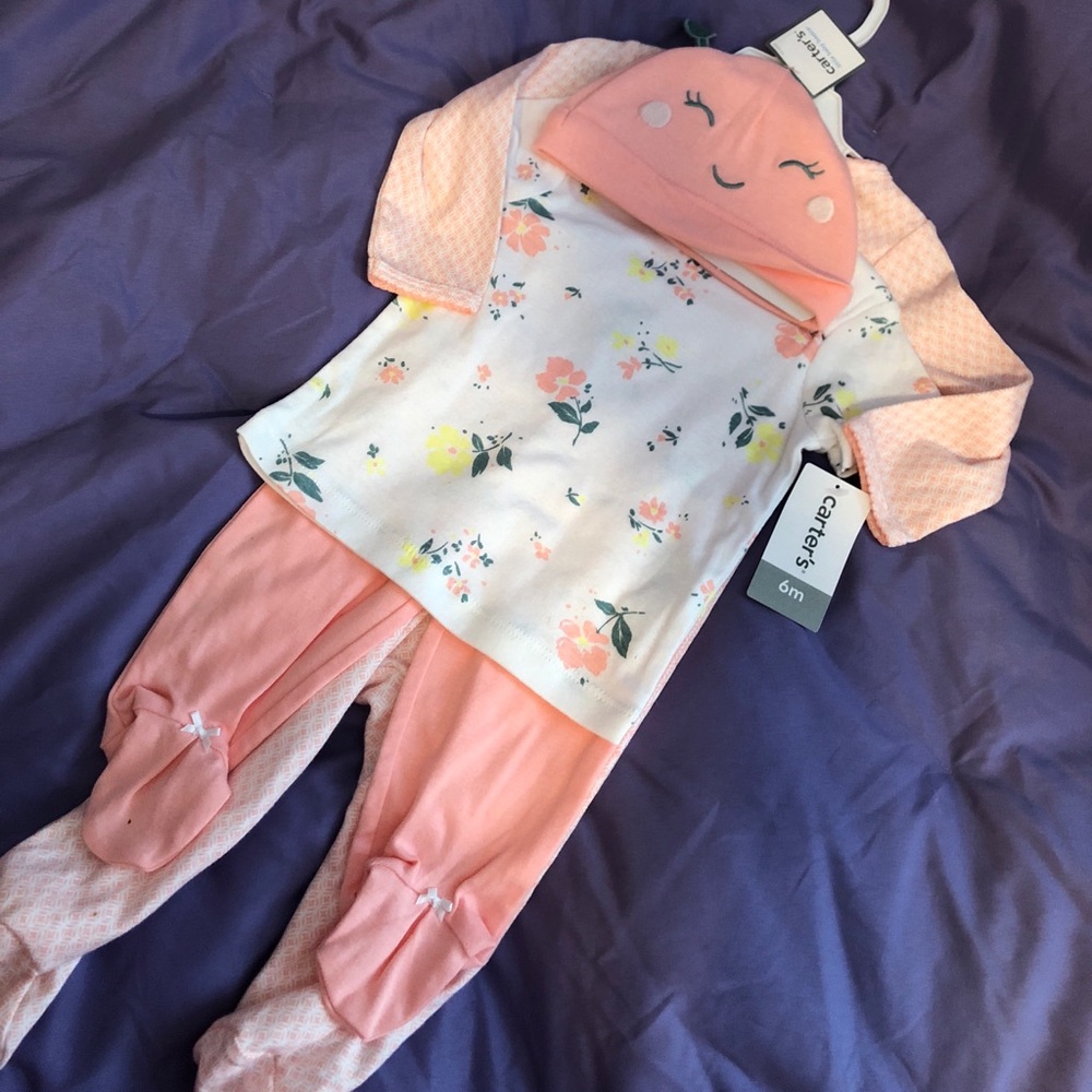 Carters baby girl 4 piece pj set