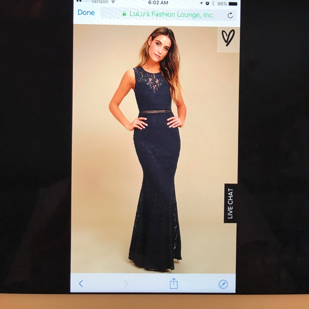 LuLu’s Lace Navy Blue Dress