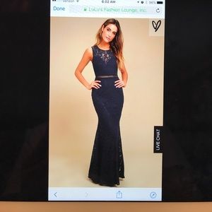 LuLu’s Lace Navy Blue Dress