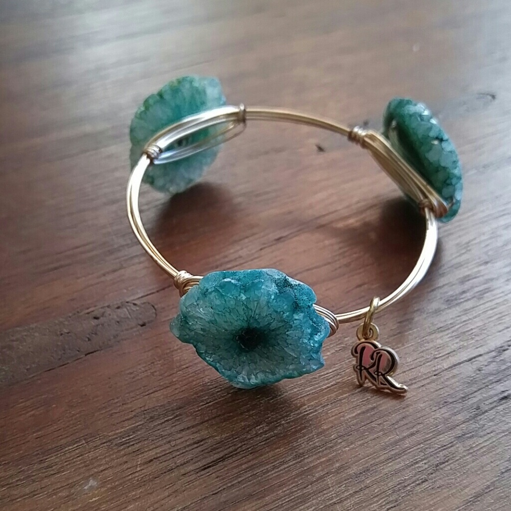 Genuine Green Druzy Stone