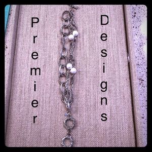 Premier designs silver and pearl fashion bracelet