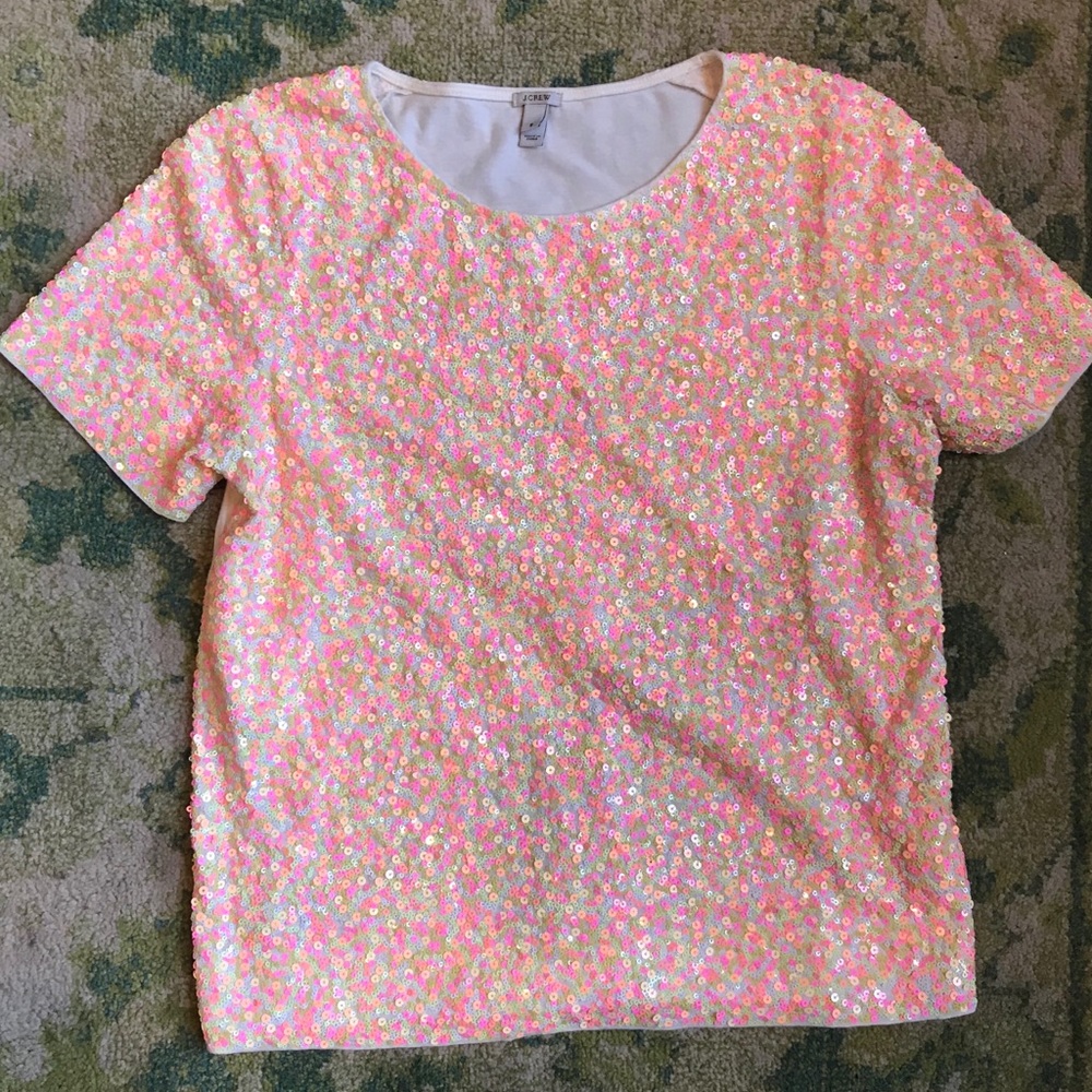 J. Crew Sequins Tee