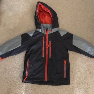 Boys winter jacket with removable fleece liner