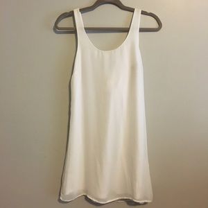 White sheer dress with bow in back