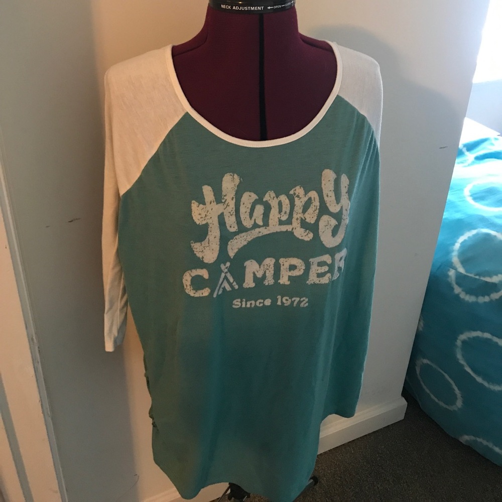 Daytrip Happy Camper Baseball Shirt.