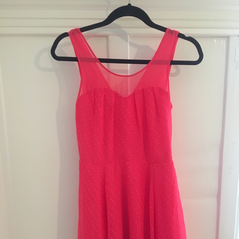 Vibrant pink dress! Perfect for a special event.