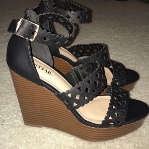 Brand New!! Amazing Black Wedge Sandals!!
