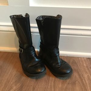 Girls black boots size 9