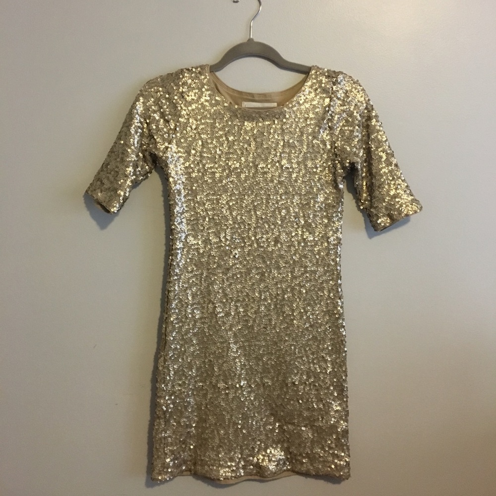 Gold Sequin Dress