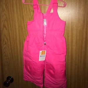 Pink snow pants