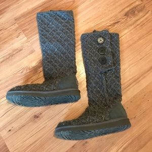 UGG Boots- Lattice Cardy in Charcoal Gray Size 7