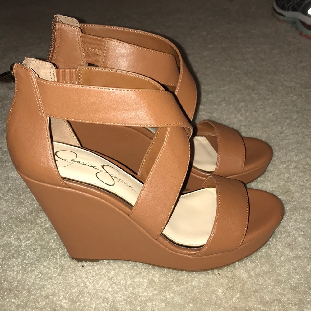Brand New! Brown Wedge Sandals!