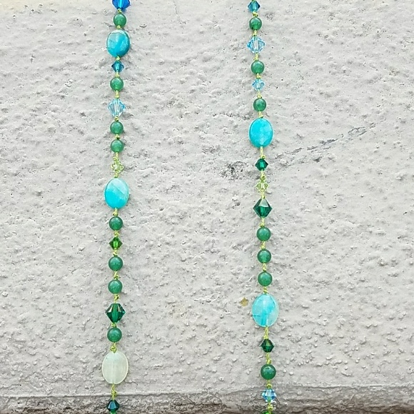 Jade Crystal and semi-precious Stone necklace - Picture 3 of 5