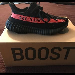 YEEZY BOOTS 350 RED AND BLACK 100% Authentic