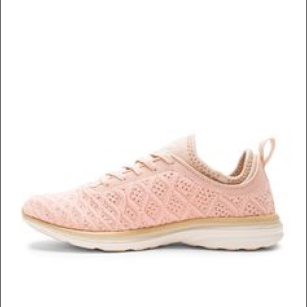 APL blush and white sneakers