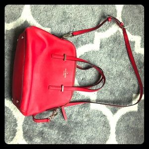 Cherry red Kate Spade leather medium bag!
