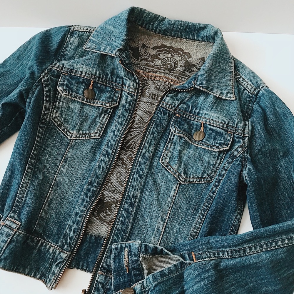 CAbi Jean Denim Reversible Jacket
