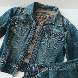CAbi Jean Denim Reversible Jacket