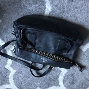 Kate Spade black leather double pocket bag!