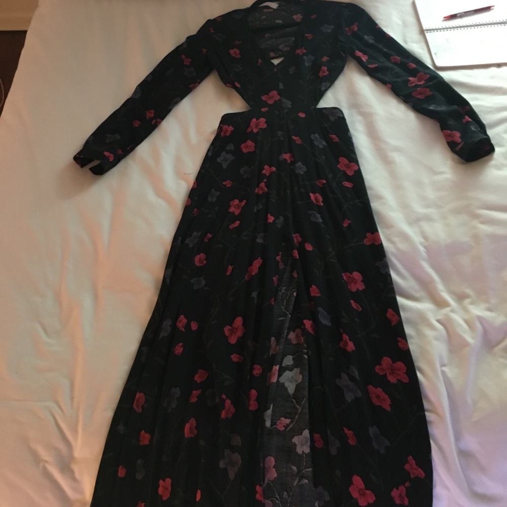 Floral long sleeve maxi