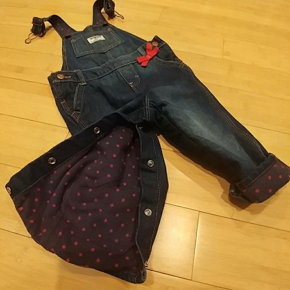 Fleece-lined OshKosh B'gosh Jean overalls - Picture 4 of 6