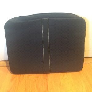 Authentic Coach black laptop case