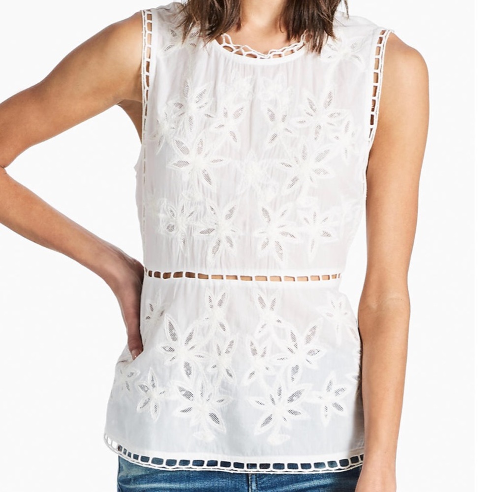 Lucky Brand Embroidered Tank L