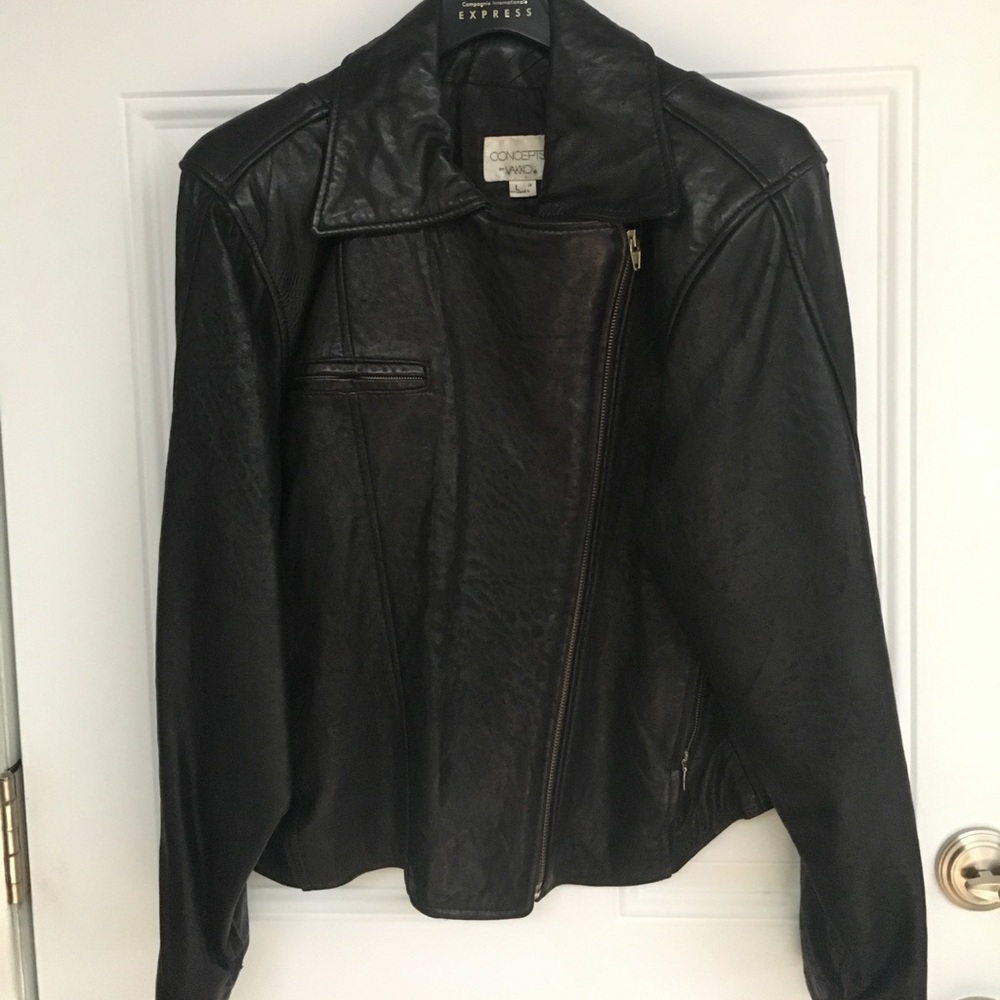 VINTAGE CONCEPTS VAKKO LEATHER MOTORCYCLE JACKET