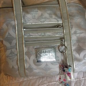 Silver Coach Tote