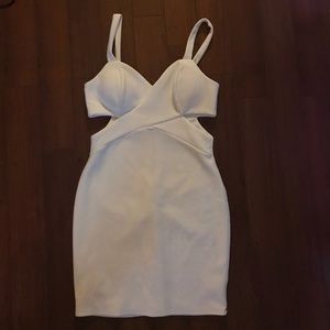 White Dress with cutout sides