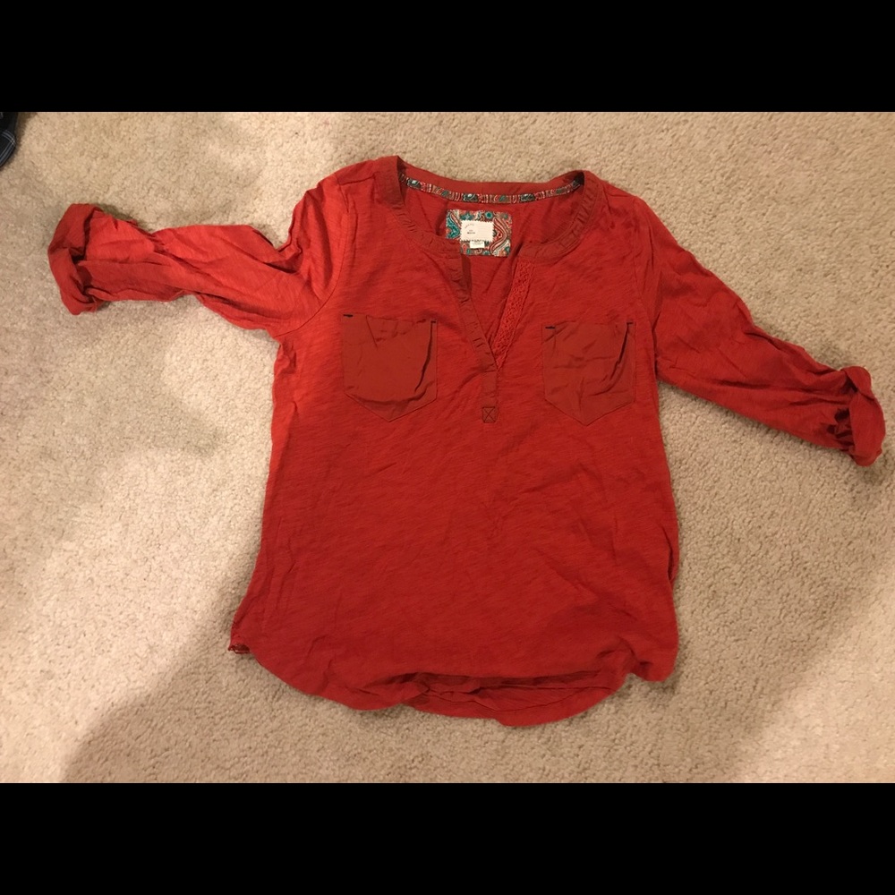 Henley top from Anthropologie size medium