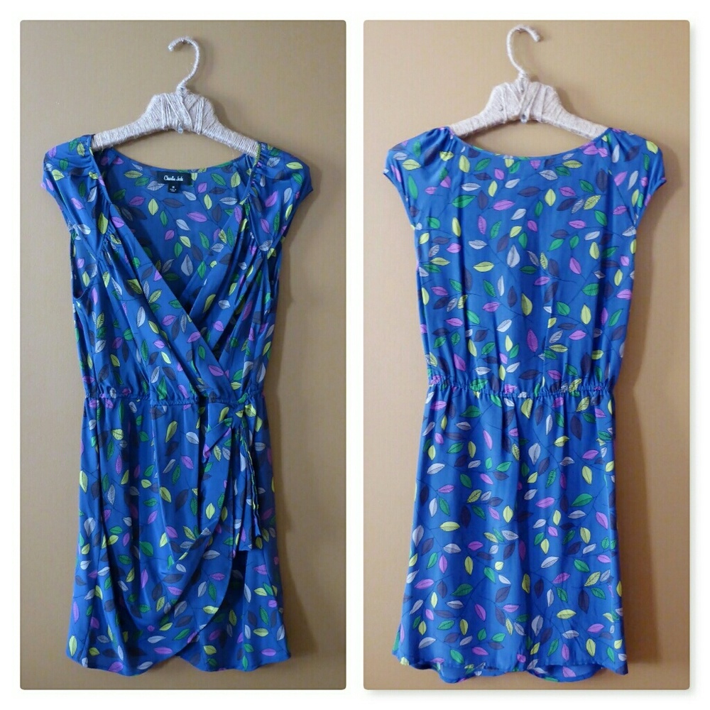 ❣️ Charlie Jade Women's M 100% Silk Wrap Dress