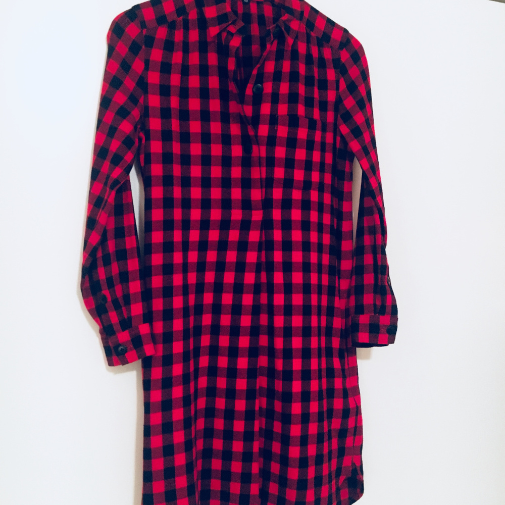 Madewell Flannel Shirtdress