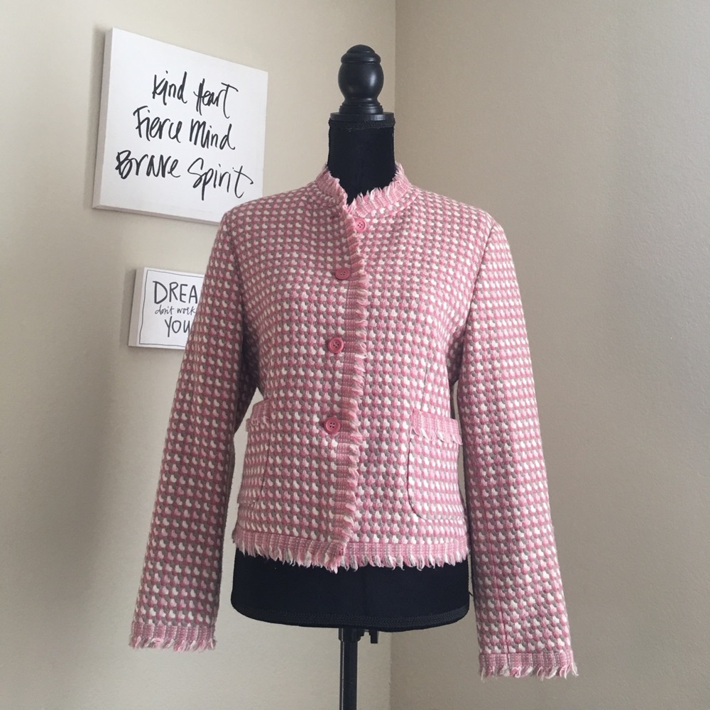 Pendleton Pink Wool Blazer Like New