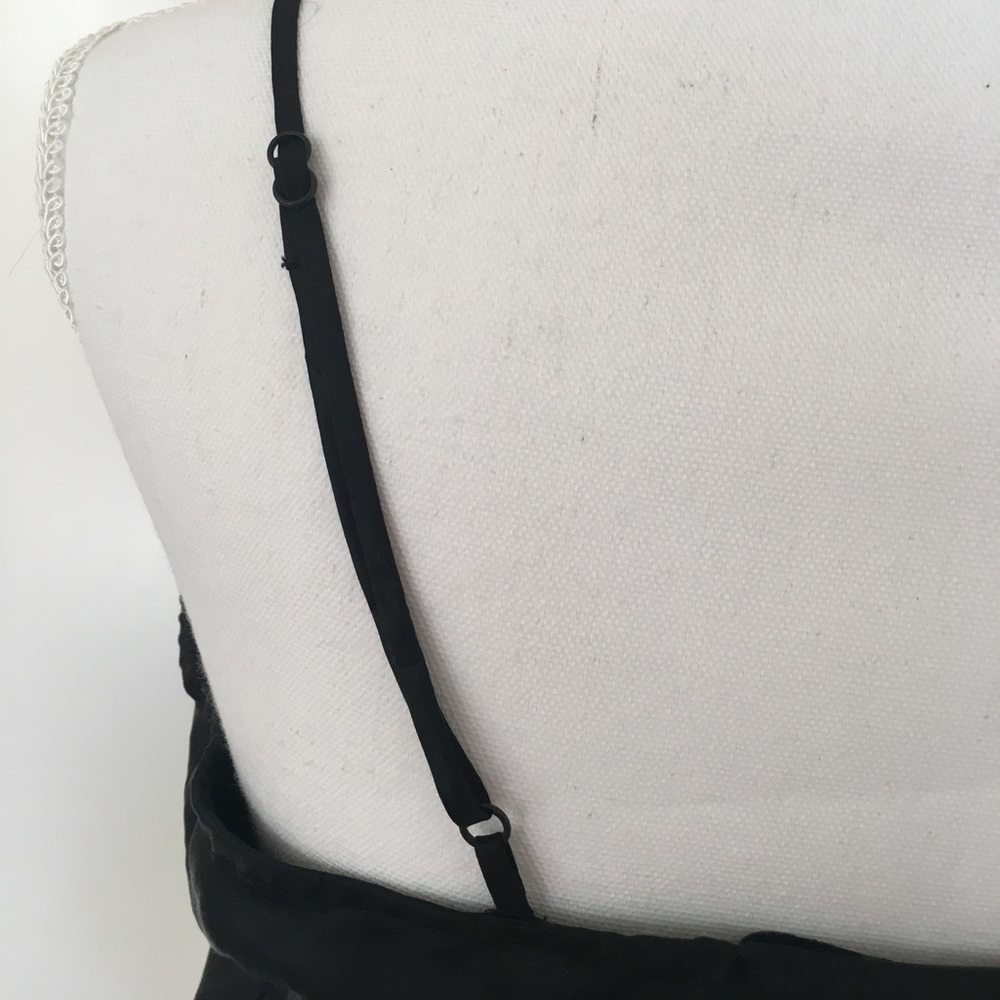 SINGLE Black Side Tie Silk Top - Picture 6 of 7