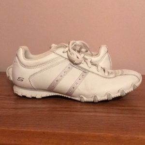 White Skecher sneakers!