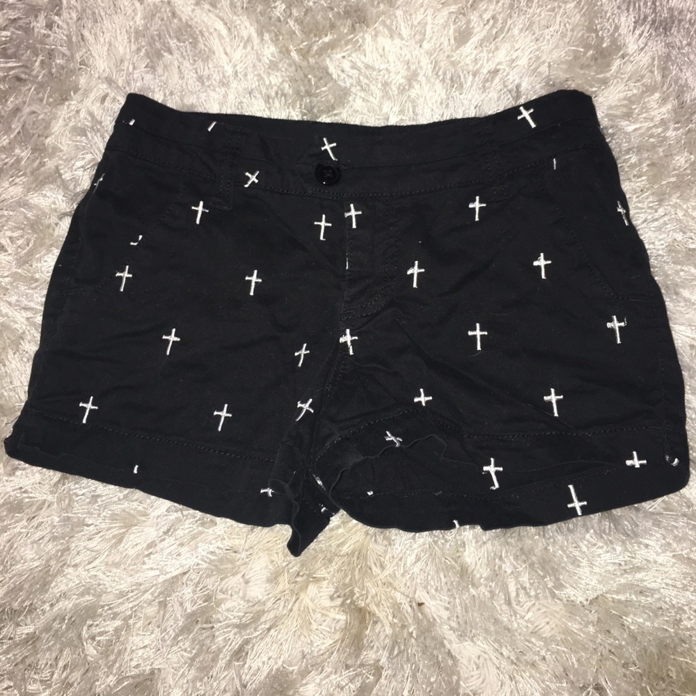 Black Cross Shorts