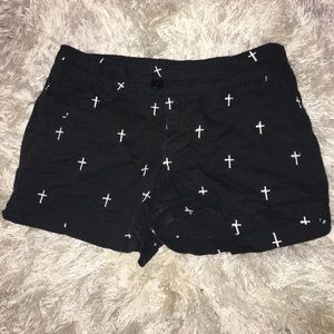 Black Cross Shorts